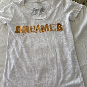 M Junk Gypsy  T Shirt White Soft Short Sleeve Crew‎  Copper Imprint 5001